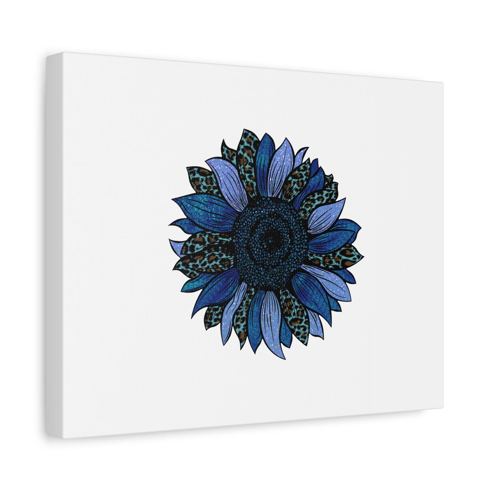Scripture Canvas Blue Flower Christian Psalms 103:15 Wall Art Bible Verse Print